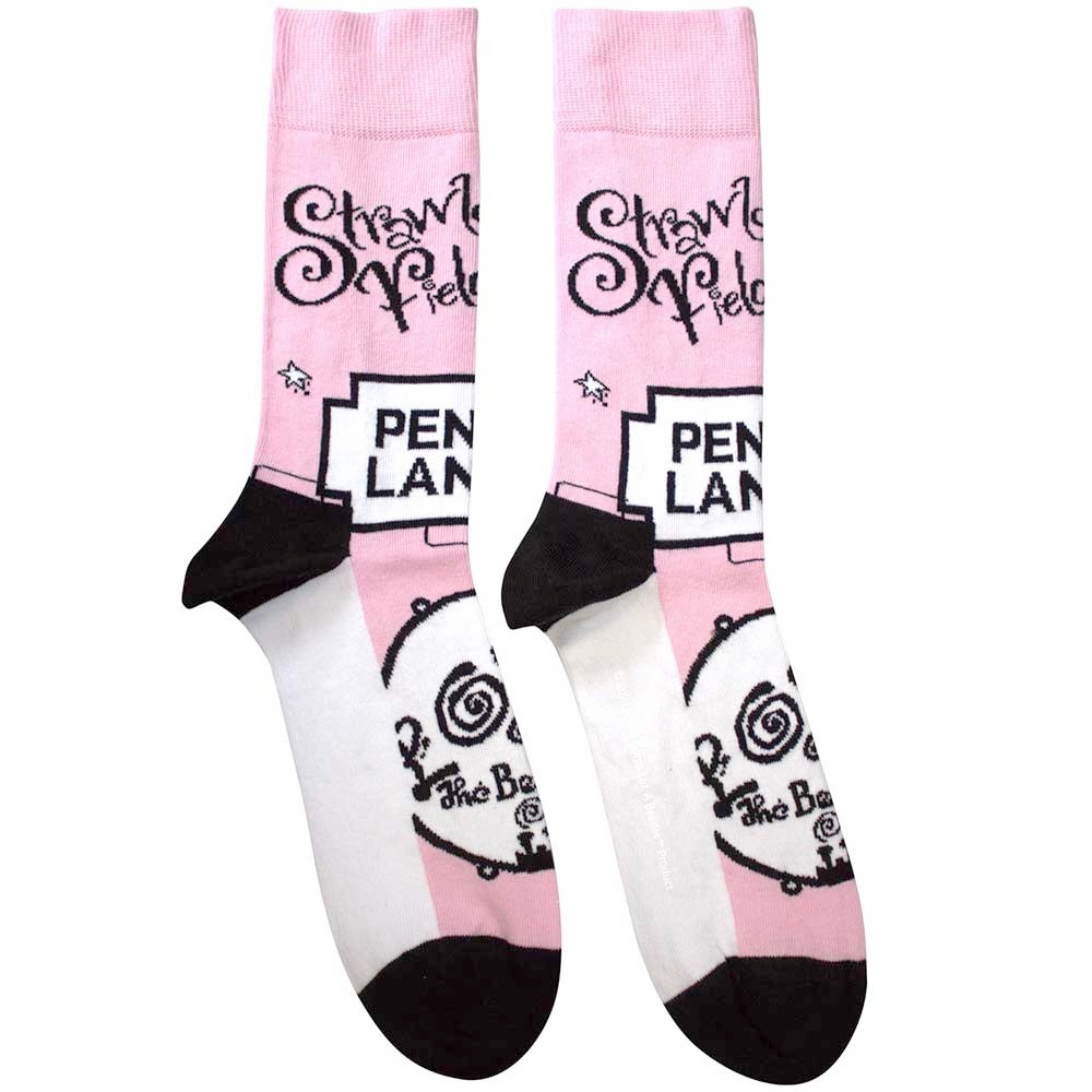 The Beatles - Strawberry Fields/Penny Lane Socken - Rosa